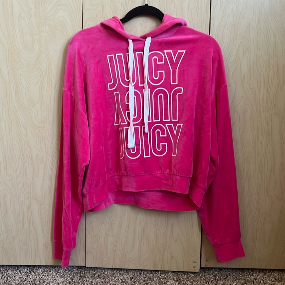 Women’s juicy couture size small cropped sweatshirt with hood